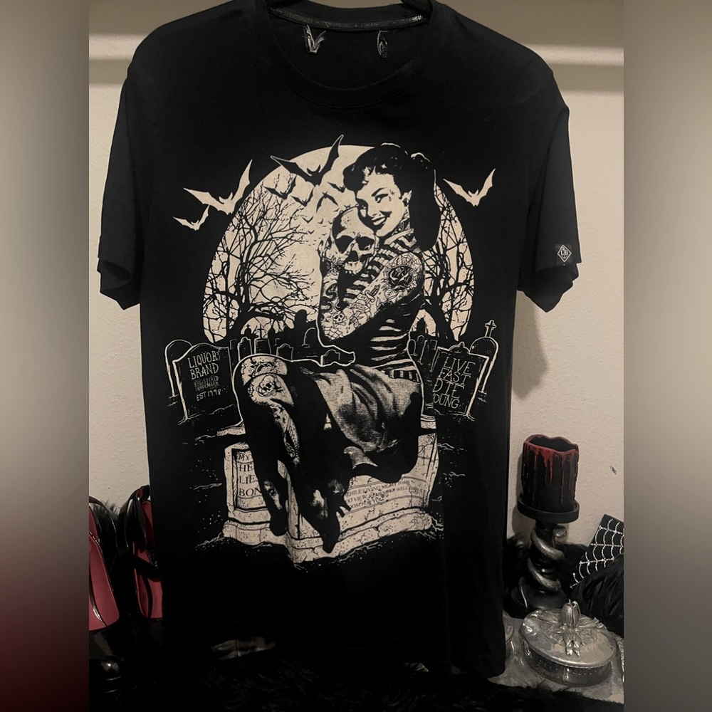 Goth Pinup Girl T-shirt